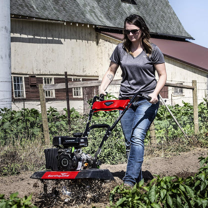 2-in-1 Tiller Cultivator with a 99cc 4-Cycle Viper Engine, 2-in-1 Front Tine Tiller and Cultivator, Removable Side Shields and Outer Tines
