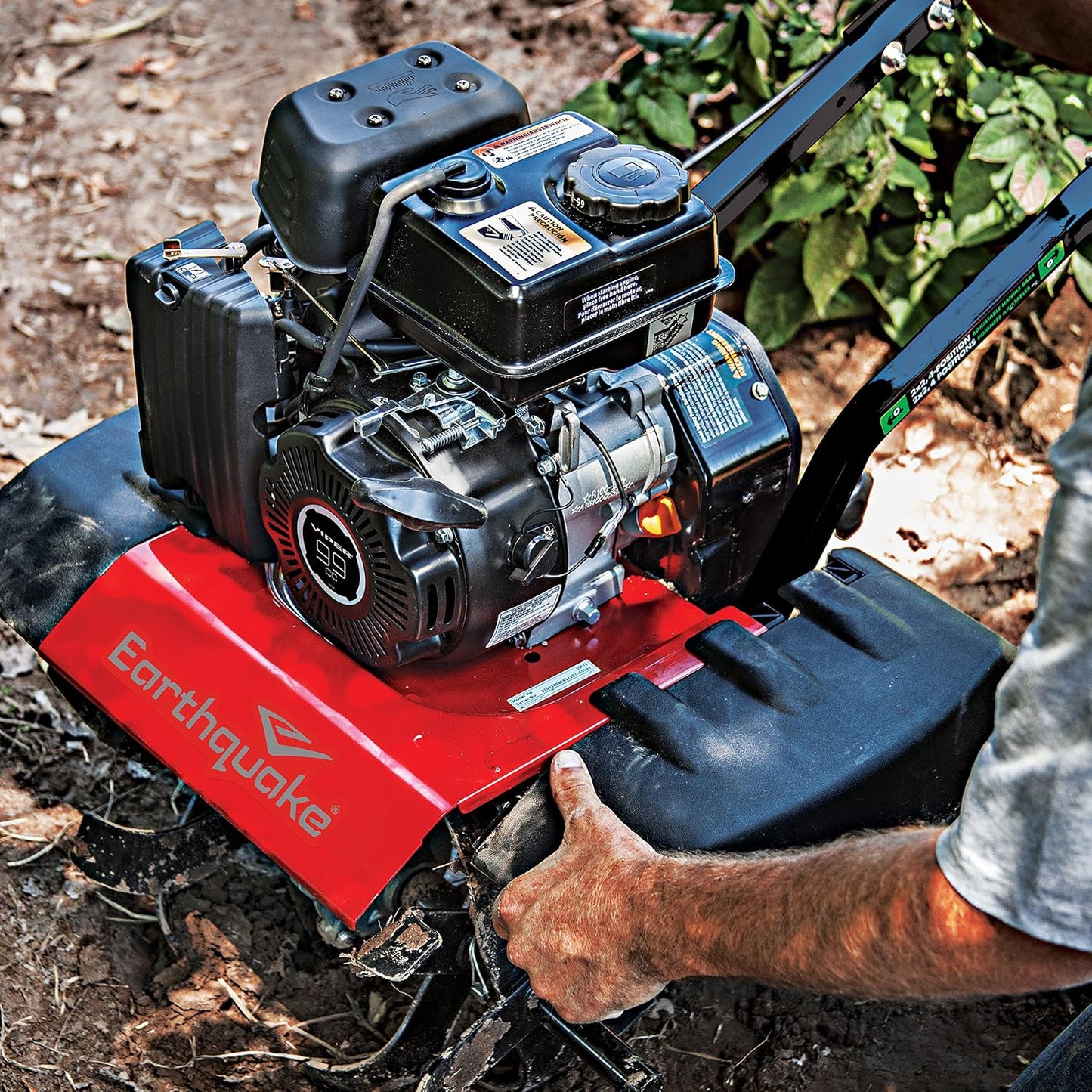 2-in-1 Tiller Cultivator with a 99cc 4-Cycle Viper Engine, 2-in-1 Front Tine Tiller and Cultivator, Removable Side Shields and Outer Tines