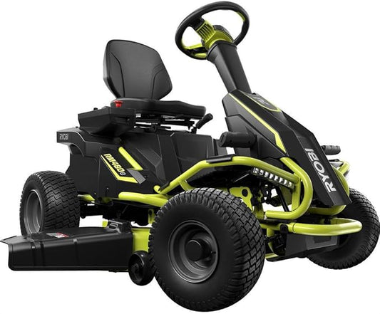 Ryobi 38 in 100Ah Electric Rear-Engine Riding Lawn Mower